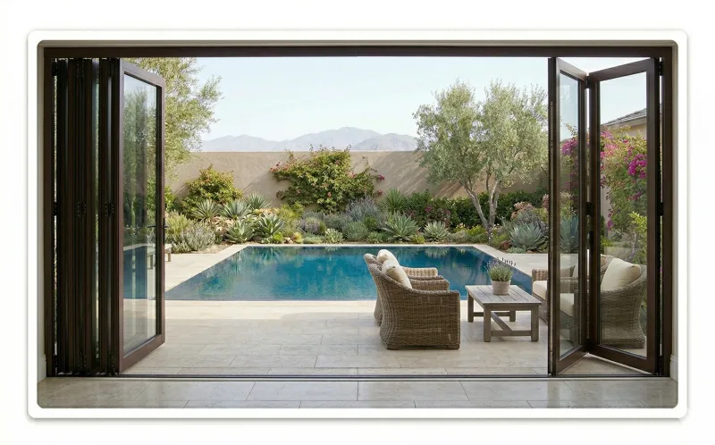 Bi-fold door installation in Orange County