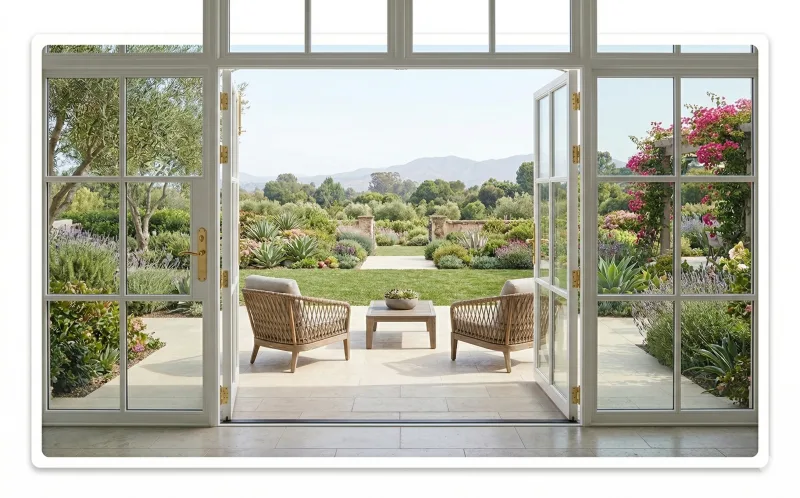French doors installed in an Orange County home