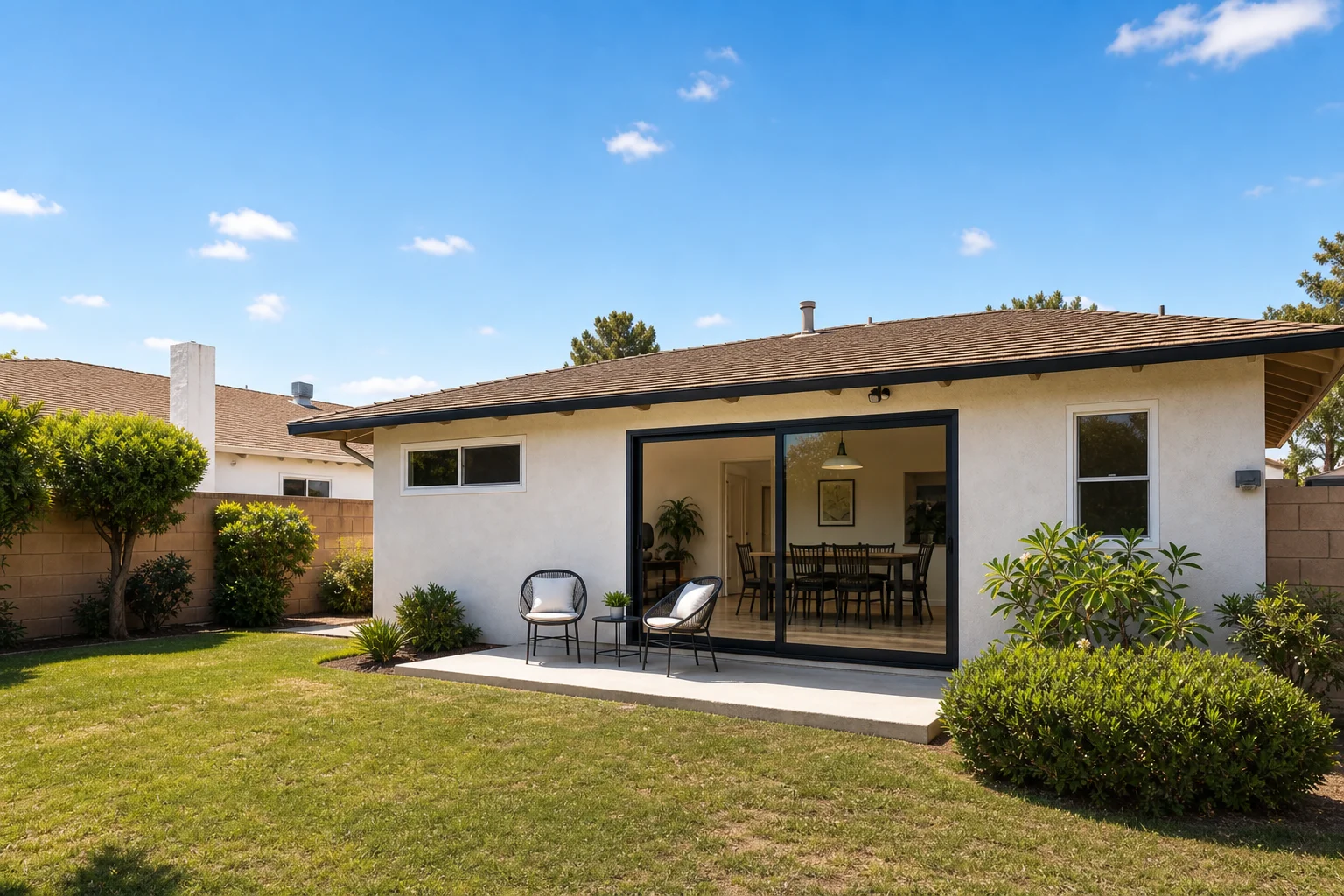 French and patio door installation in Placentia, Orange County